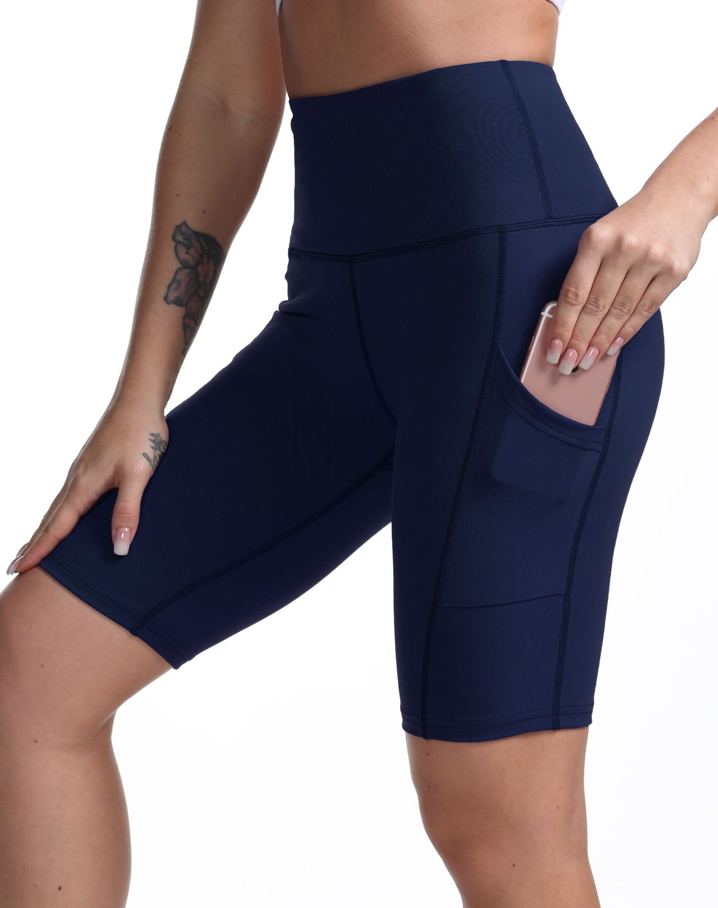High-Waist Cycling Stretch Shorts