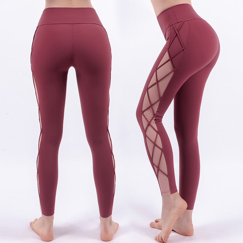 Nude-Tone High-Waist Hip-Lift Yoga Pants
