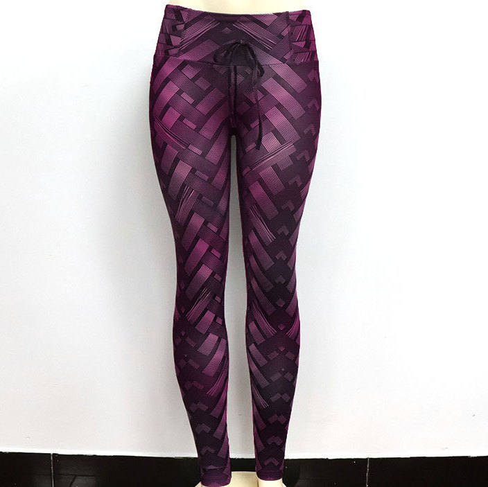 Woven-Texture Push-Up Yoga Leggings
