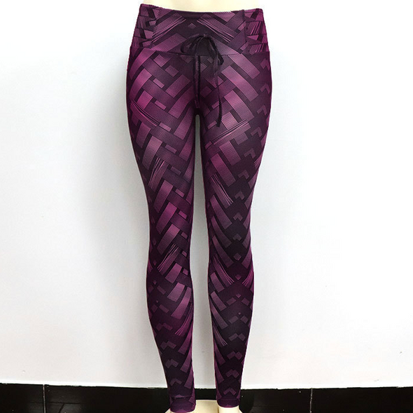 New Summer 2021 Iron Weave Print Push Up Yoga Leggings