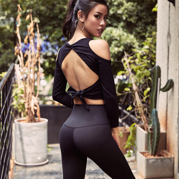 Ladies Beauty Back Fashion Yoga Top