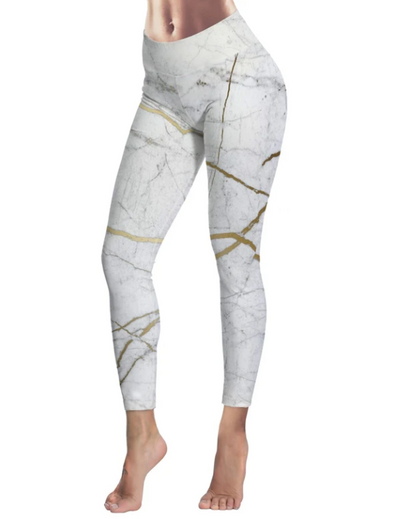 New Summer 2021 Women's Granite 3D Digital Printed Leggings