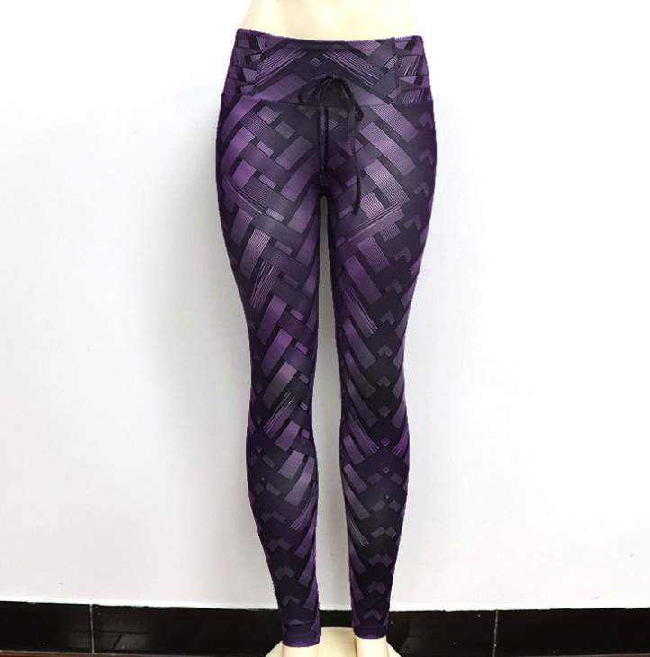 Woven-Texture Push-Up Yoga Leggings