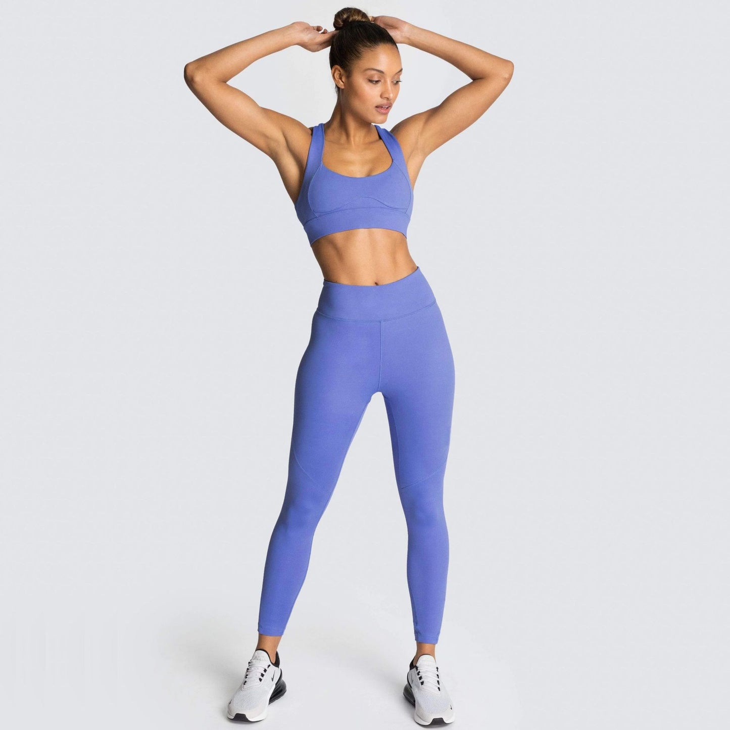 Back-Buckle Solid Yoga Set