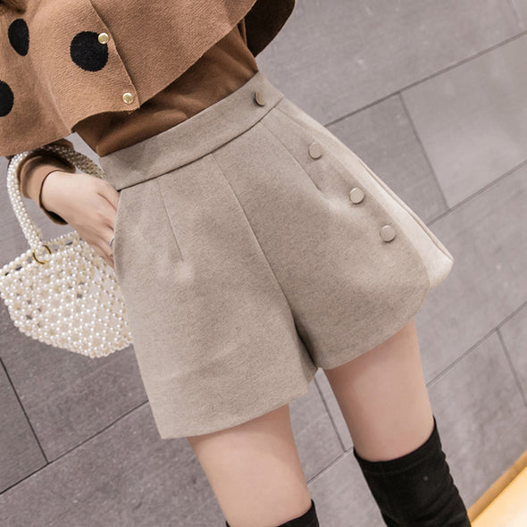 High waist was thin all-match shorts
