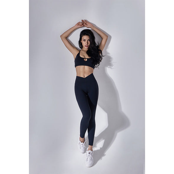 A two piece casual yoga suit