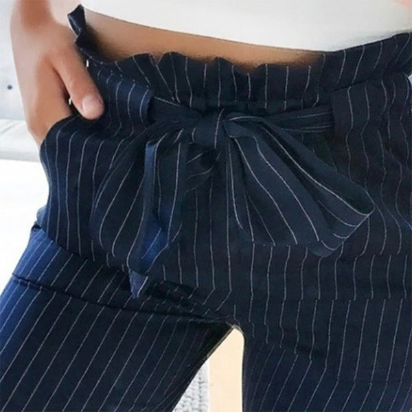 Wide-Waist Cropped Athleisure Pants