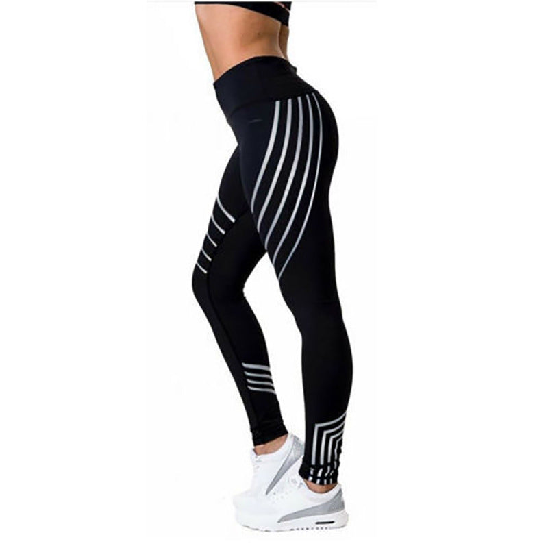 Reflective Detail Sport Yoga Pants