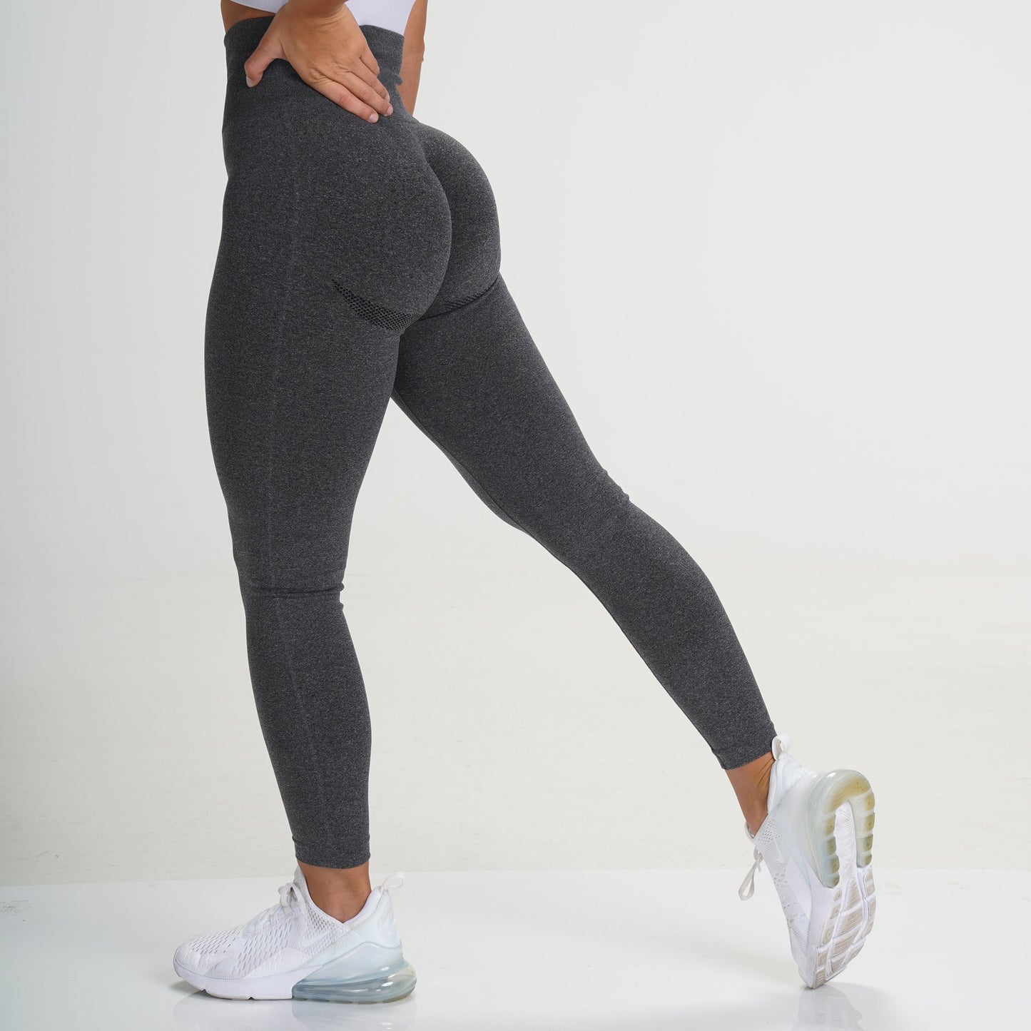 Moisture-Wick Knit Sculpting Yoga Pants