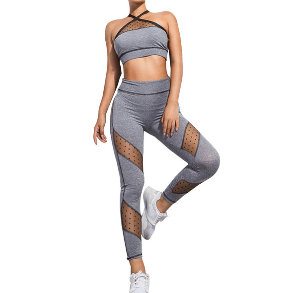 New Summer 2021 Mesh Dots Yoga Set