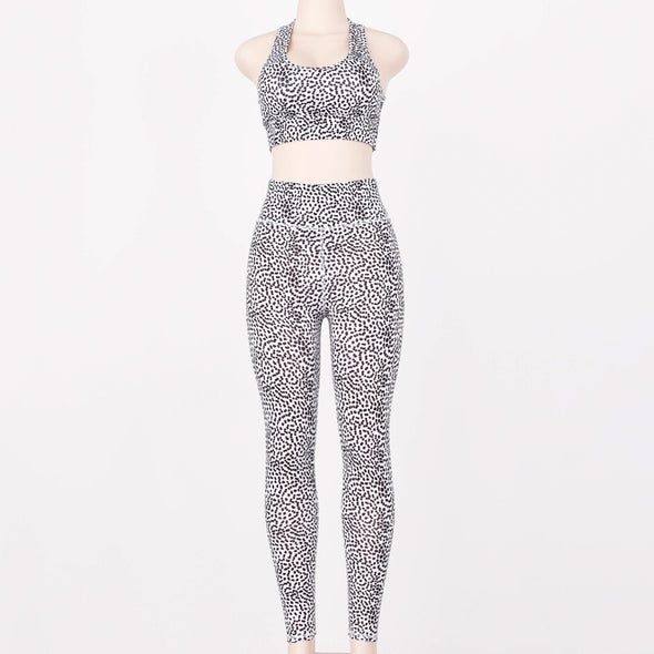 Women's Printed Spots Sports Yoga Suit
