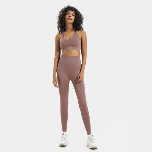 Women's Seamless Knit Hip Yoga Fitness Suit
