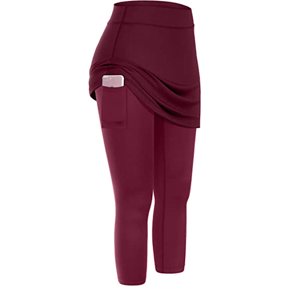 New Summer 2021 Women Tennis Skirted Leggings
