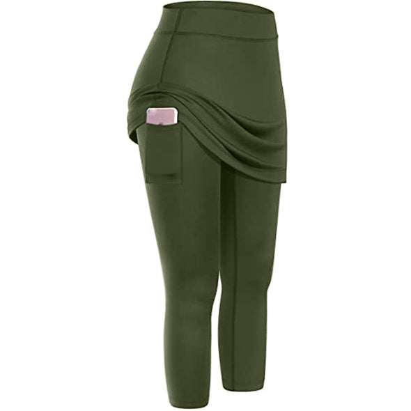 New Summer 2021 Women Tennis Skirted Leggings