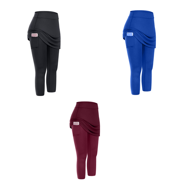 New Summer 2021 Women Tennis Skirted Leggings