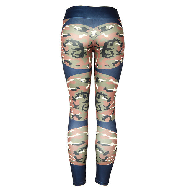 Printed Patchwork Yoga Leggings