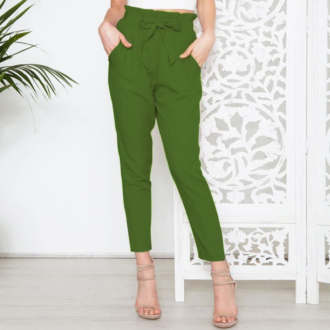 Wide-Waist Cropped Athleisure Pants