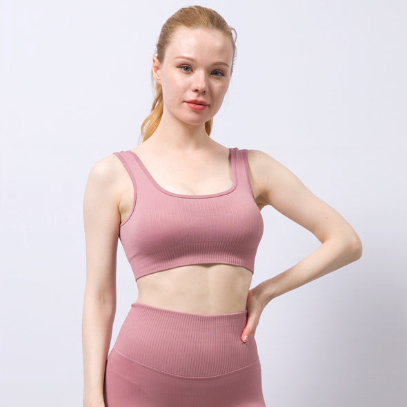 New Summer 2021 Seamless Striped Sports Bra