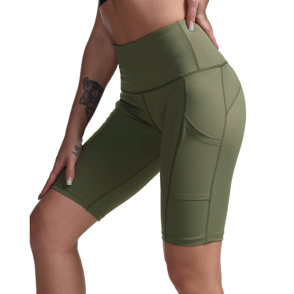 High-Waist Cycling Stretch Shorts