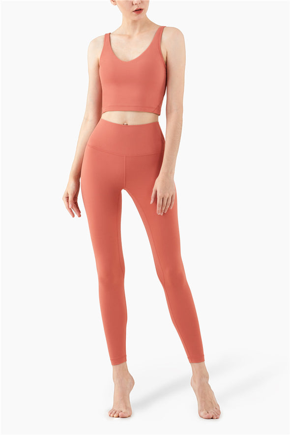 Women's Nuls Nude V-neck Yoga Sports Vest