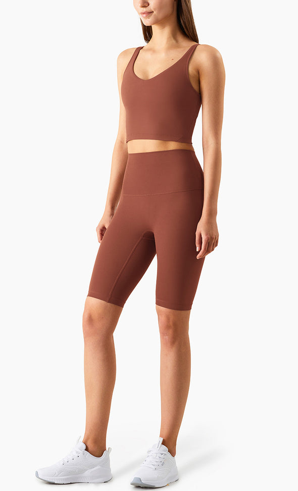 Women's Nuls Nude V-neck Yoga Sports Vest