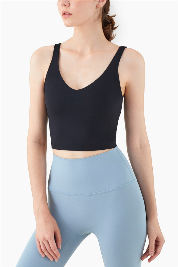 Women's Nuls Nude V-neck Yoga Sports Vest