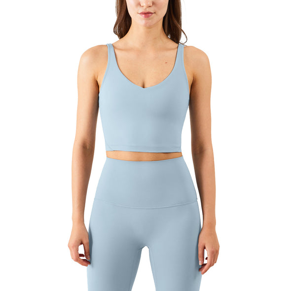 Women's Nuls Nude V-neck Yoga Sports Vest