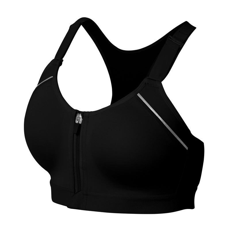 Front-Zip High-Support Sports Bra