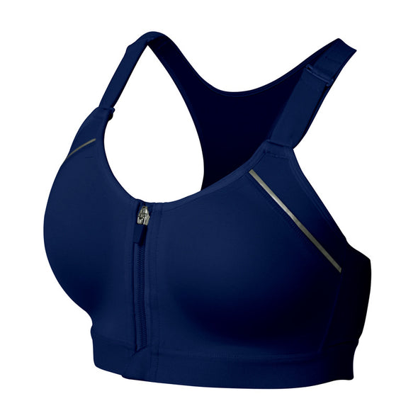 Women Shockproof Sports Bra With Front Zipper