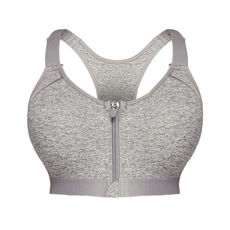 Front-Zip High-Support Sports Bra