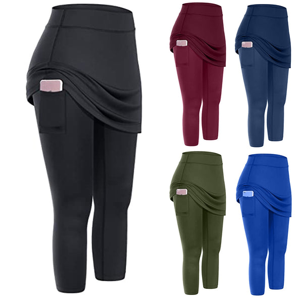 New Summer 2021 Women Tennis Skirted Leggings
