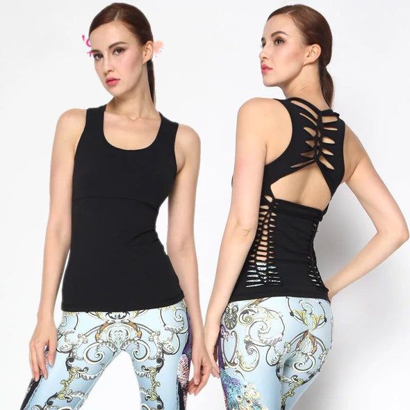 Professional Yoga Wear Vest With Chest Pad
