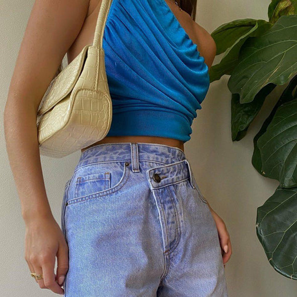 Women's One Shoulder Crop Top