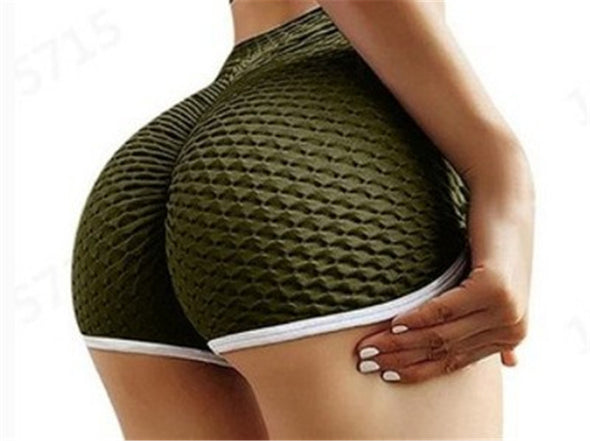 Textured Straight Waist Yoga Pants Casual Sports