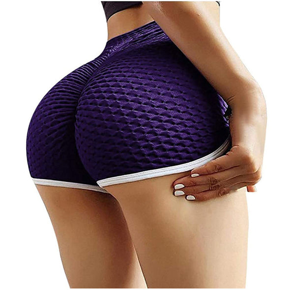 Textured Straight Waist Yoga Pants Casual Sports
