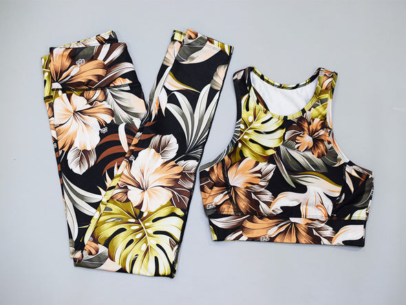Ladies Digital Floral Printed Fitness Suit