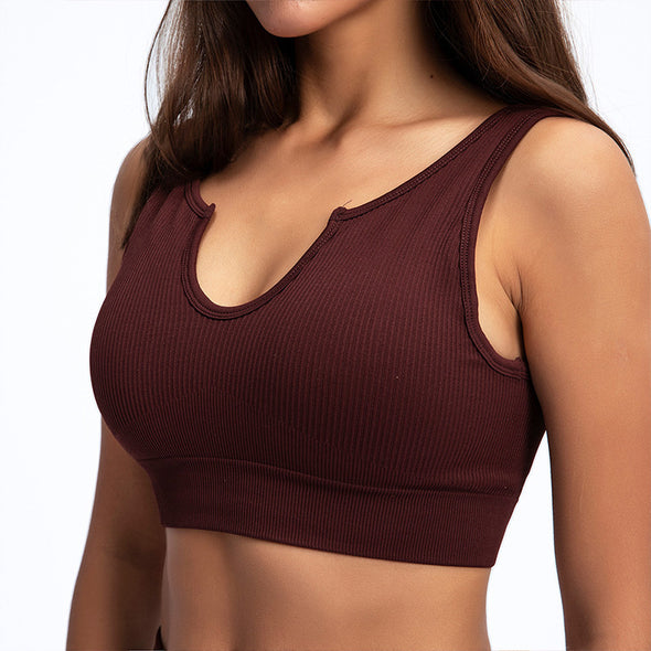 Women's Seamless Knitted Sports Bra