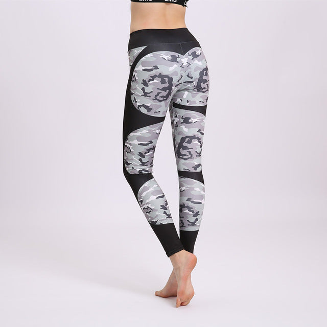 Printed Patchwork Yoga Leggings