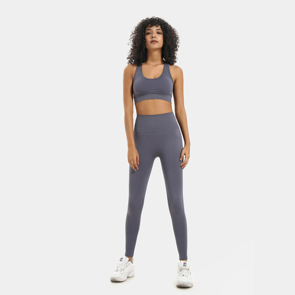 Women's Seamless Knit Hip Yoga Fitness Suit