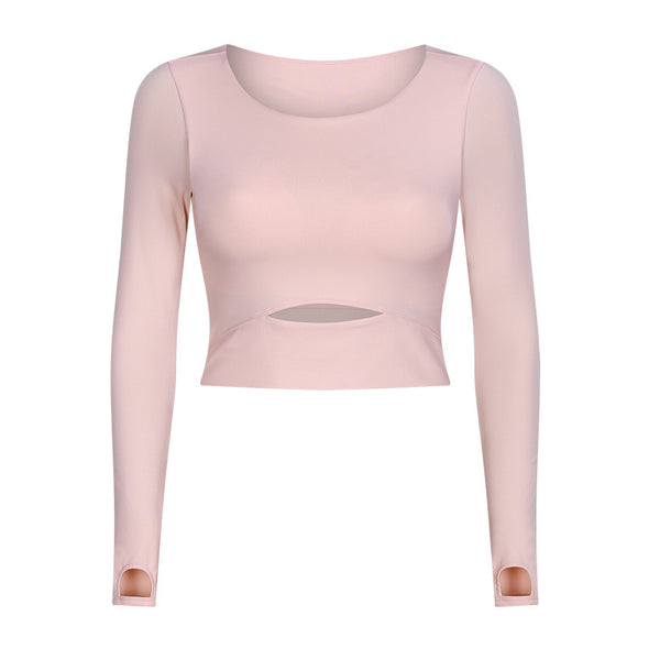 New sports long-sleeved T-shirt with chest pad