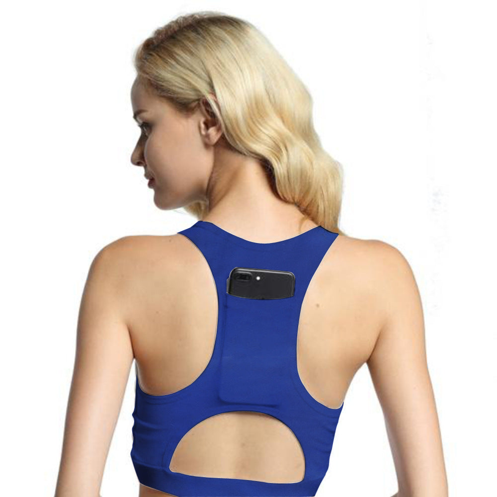 High-Support Pocket-Back Sports Bra