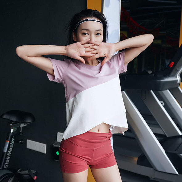 Quick drying stretch Yoga suit fitness T-shirt