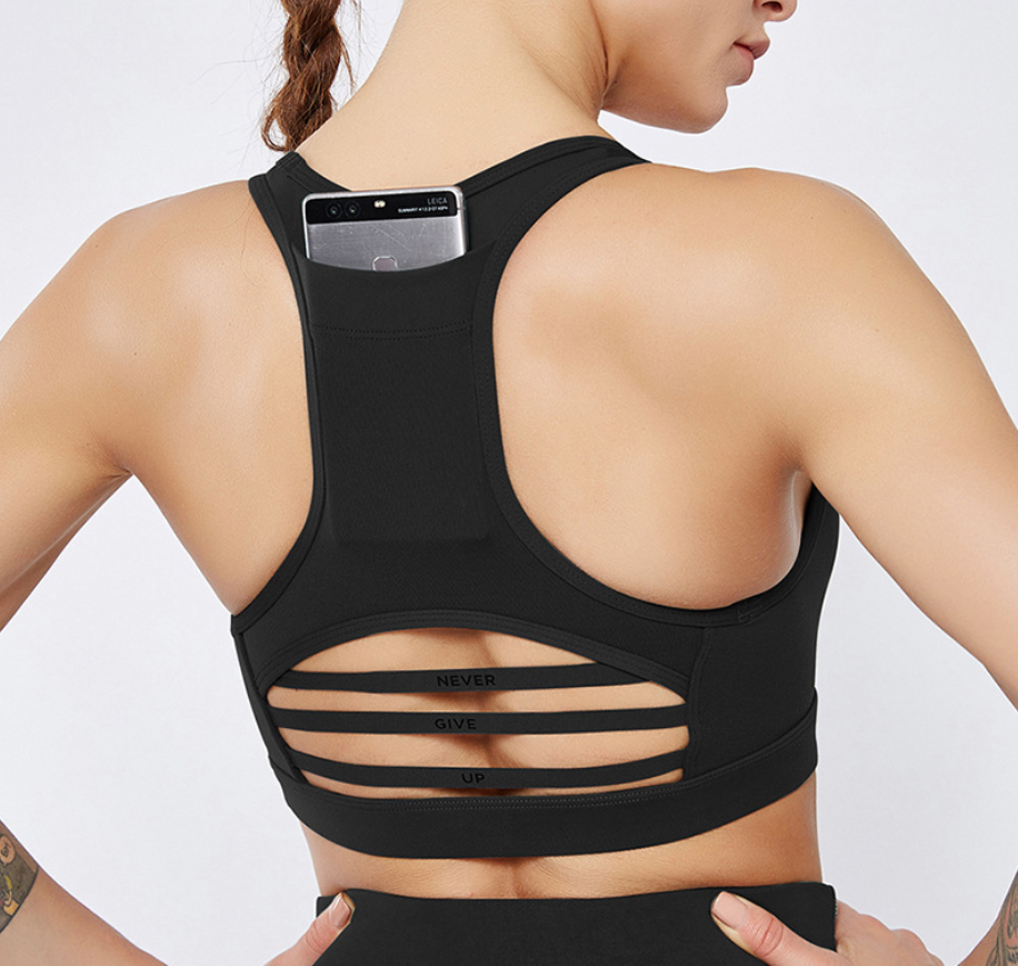 Pocket-Back Active Sports Bra
