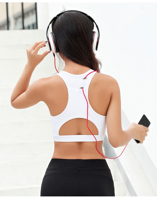 High-Support Pocket-Back Sports Bra