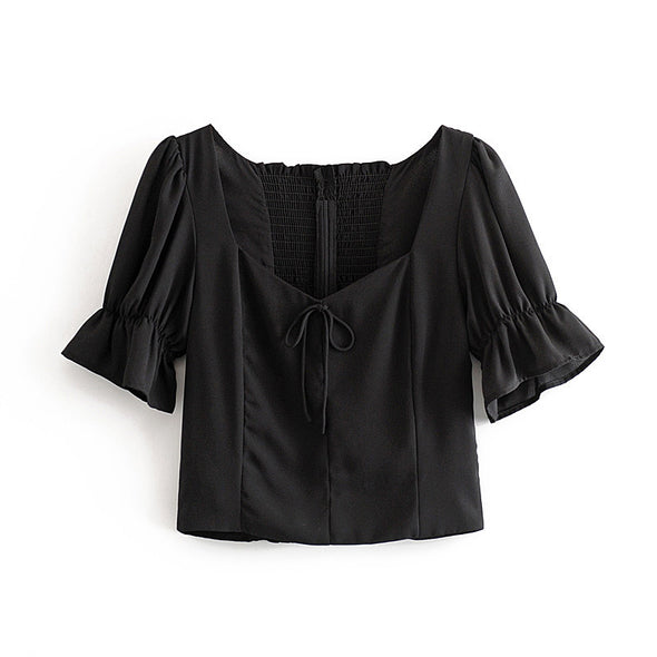 Short chiffon top