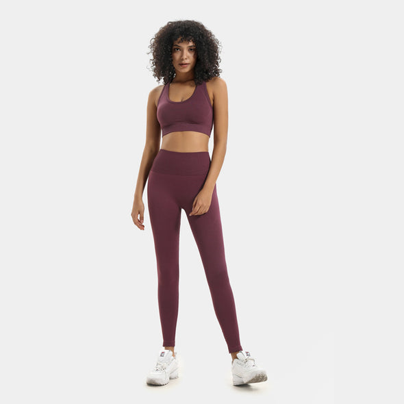 Women's Seamless Knit Hip Yoga Fitness Suit