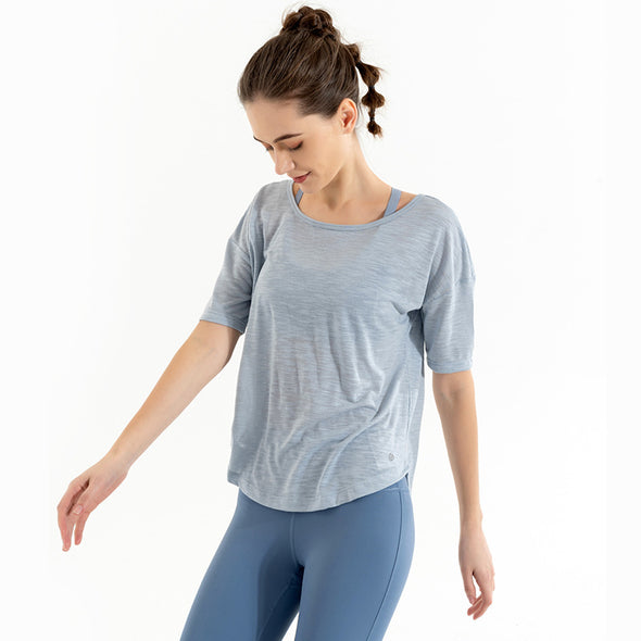 Women's Loose Hollow Beauty Back Yoga Top