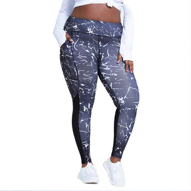 Women's High Waist Digital Print Fitness Yoga Pants