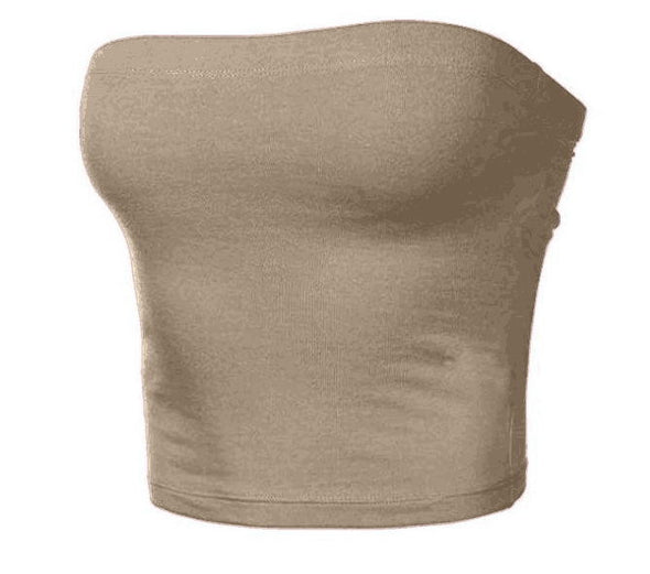 Women's solid color sexy slim tube top T-shirt