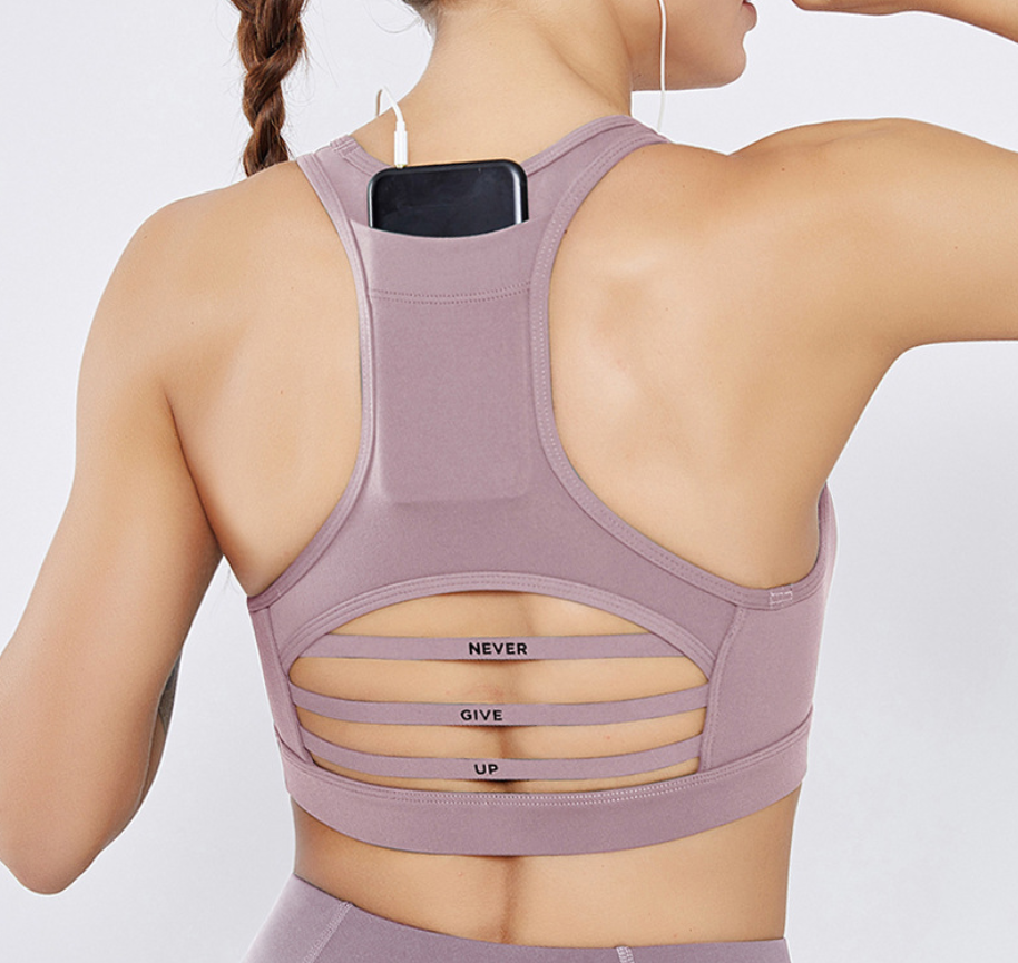 Pocket-Back Active Sports Bra